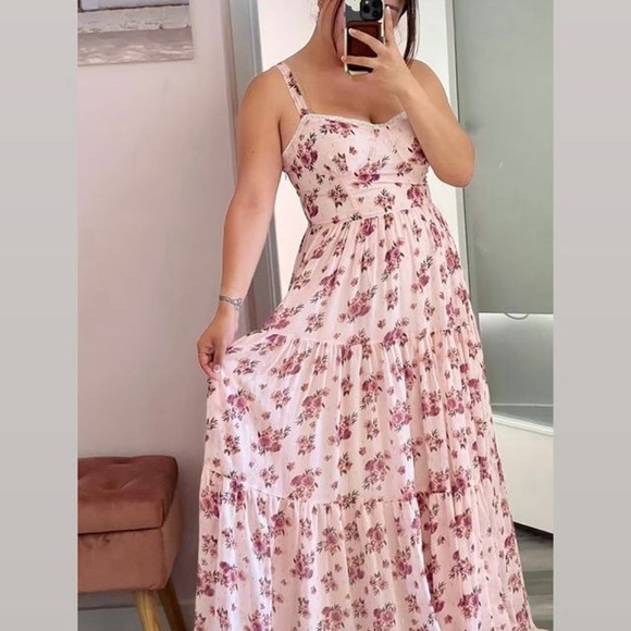 Aulala chiffon maxi dress - Picture 2 of 2